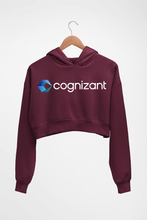 Load image into Gallery viewer, Cognizant Crop HOODIE FOR WOMEN-Maroon-Ektarfa.online
