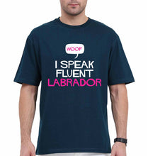 Load image into Gallery viewer, i speak fluent labrador Oversized T-Shirt for Men-Petrol Blue-Ektarfa.online
