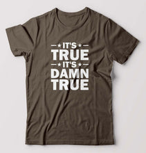 Load image into Gallery viewer, kurt angle it&#39;s true it&#39;s damn true T-Shirt for Men-Olive Green-Ektarfa.online
