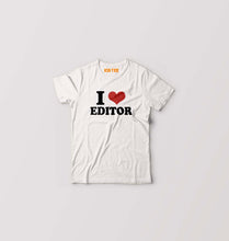 Load image into Gallery viewer, I LOVE EDITOR T-Shirt for Boy/Girl-White-Ektarfa.online
