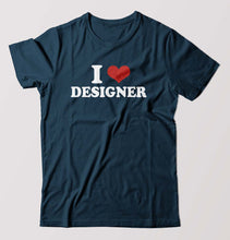 Load image into Gallery viewer, I LOVE DESIGNER T-Shirt for Men-Petrol Blue-Ektarfa.online
