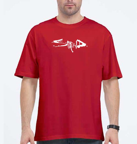 Staind Oversized T-Shirt for Men-Red-Ektarfa.online