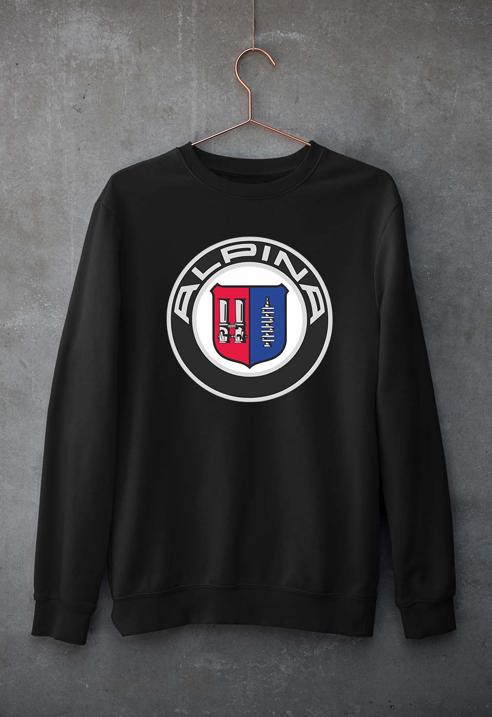Alpina Unisex Sweatshirt for Men/Women-Black-Ektarfa.online