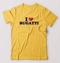 Load image into Gallery viewer, I LOVE BUGATTI T-Shirt for Men-Golden Yellow-Ektarfa.online
