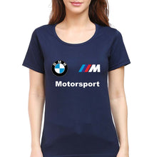 Load image into Gallery viewer, BMW Motersport T-Shirt for Women-Navy Blue-Ektarfa.online
