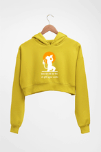 Load image into Gallery viewer, hanuman Crop HOODIE FOR WOMEN-Mustard Yellow-Ektarfa.online
