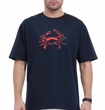 Load image into Gallery viewer, crab Oversized T-Shirt for Men-Navy Blue-Ektarfa.online
