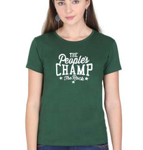 Load image into Gallery viewer, The Rock - The People&#39;s Champ T-Shirt for Women-Dark Green-Ektarfa.online
