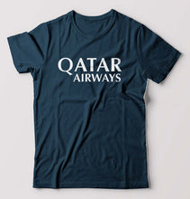 Load image into Gallery viewer, Qatar Airways T-Shirt for Men-Petrol Blue-Ektarfa.online
