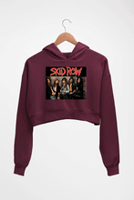Load image into Gallery viewer, SKID ROW Crop HOODIE FOR WOMEN-Maroon-Ektarfa.online
