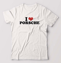 Load image into Gallery viewer, I LOVE PORSCHE T-Shirt for Men-White-Ektarfa.online
