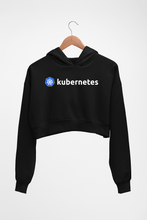 Load image into Gallery viewer, Kubernetes Crop HOODIE FOR WOMEN-Black-Ektarfa.online
