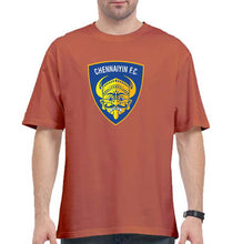 Load image into Gallery viewer, chennaiyin FC Oversized T-Shirt for Men-Coral-Ektarfa.online
