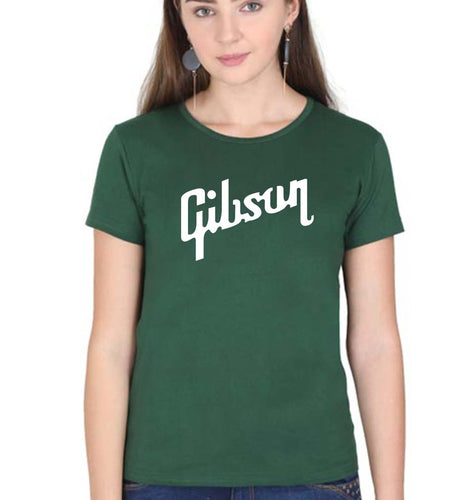 gibson T-Shirt for Women-Dark Green-Ektarfa.online
