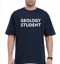 Load image into Gallery viewer, Geology Student Oversized T-Shirt for Men-Navy Blue-Ektarfa.online
