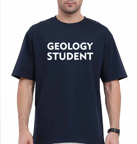 Geology Student Oversized T-Shirt for Men-Navy Blue-Ektarfa.online