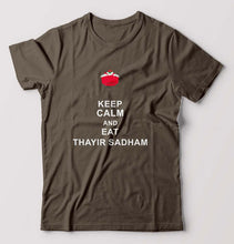 Load image into Gallery viewer, thayir sadam T-Shirt for Men-Olive Green-Ektarfa.online
