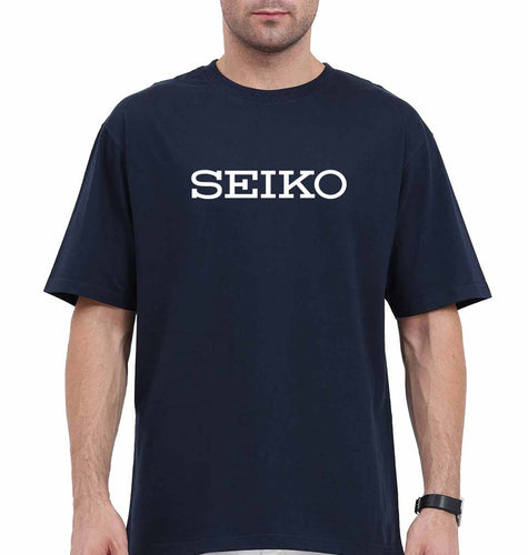 Seiko Oversized T-Shirt for Men-Navy Blue-Ektarfa.online