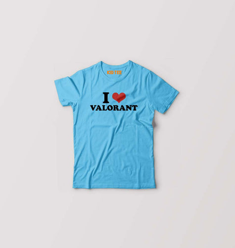 I LOVE VALORANT T-Shirt for Boy/Girl-Light Blue-Ektarfa.online