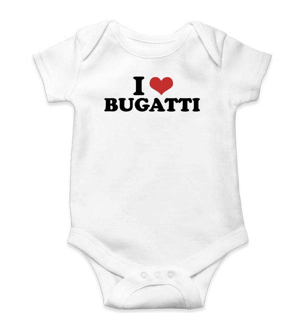 I LOVE BUGATTI Romper For Baby Boy/Girl-White-Ektarfa.online