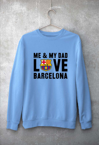 Love Barcelona Unisex Sweatshirt for Men/Women-Baby Blue-Ektarfa.online