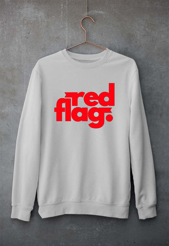 Red Flag Unisex Sweatshirt for Men/Women-Grey Melange-Ektarfa.online