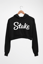 Load image into Gallery viewer, Stake Crop HOODIE FOR WOMEN-Black-Ektarfa.online
