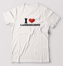 Load image into Gallery viewer, I LOVE LAMBORGHINI T-Shirt for Men-White-Ektarfa.online
