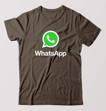 Load image into Gallery viewer, WhatsApp T-Shirt for Men-Olive Green-Ektarfa.online

