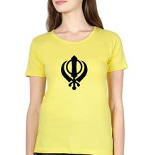 Load image into Gallery viewer, sikh T-Shirt for Women-Yellow-Ektarfa.online
