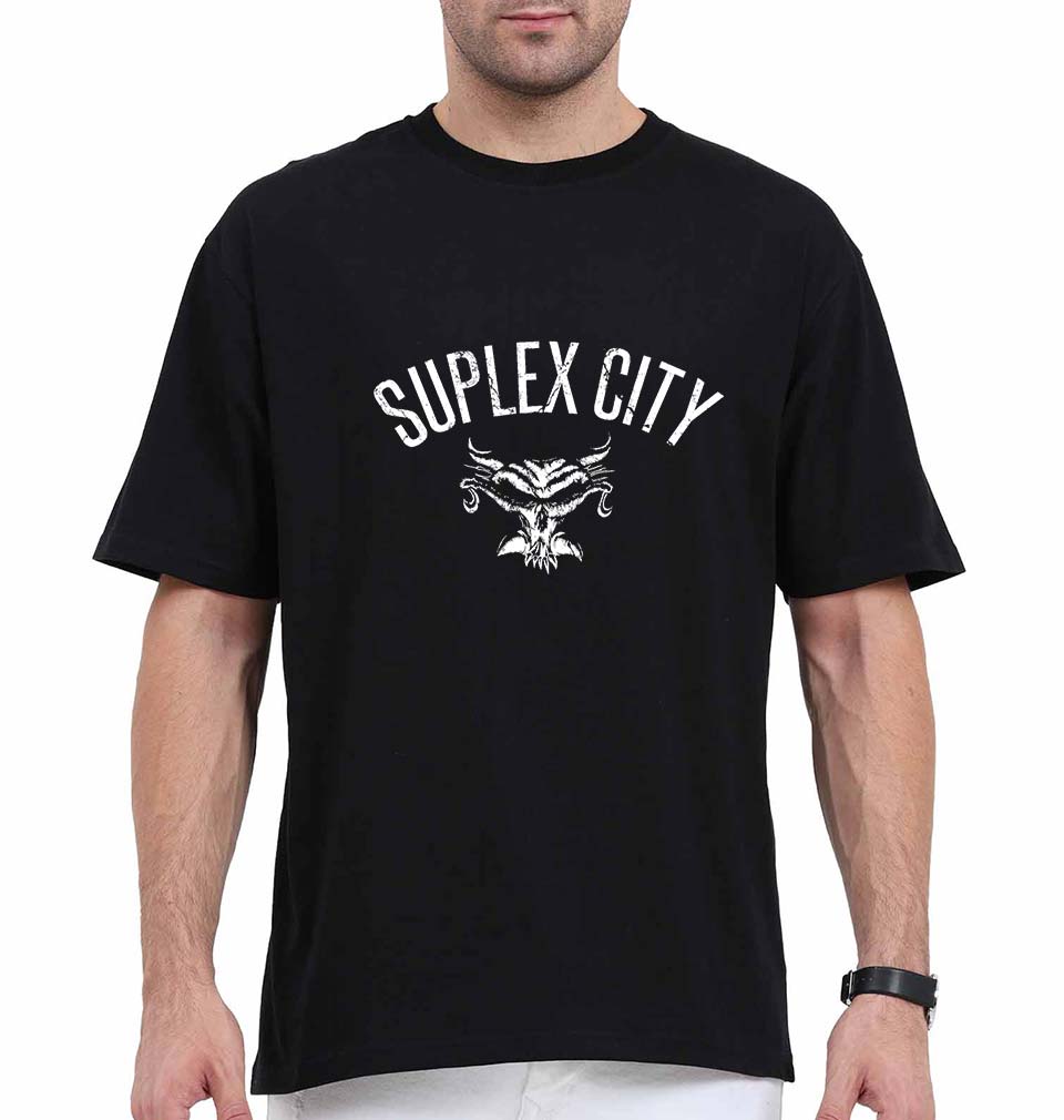 WWE Brock Lesnar Suplex City Oversized T-Shirt for Men-Black-Ektarfa.online