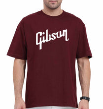 Load image into Gallery viewer, gibson Oversized T-Shirt for Men-Maroon-Ektarfa.online
