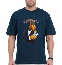 Load image into Gallery viewer, camel cigarette Oversized T-Shirt for Men-Petrol Blue-Ektarfa.online
