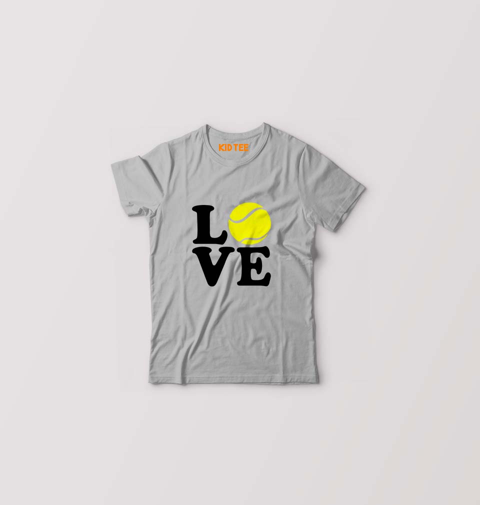 Love Tennis Kids T-Shirt for Boy/Girl-Grey-Ektarfa.online