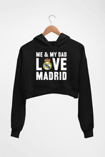 Load image into Gallery viewer, Love Real Madrid Crop HOODIE FOR WOMEN-Black-Ektarfa.online
