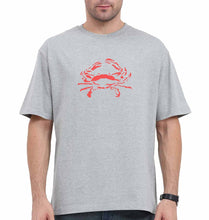 Load image into Gallery viewer, crab Oversized T-Shirt for Men-Grey-Ektarfa.online

