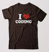 Load image into Gallery viewer, I LOVE CODING T-Shirt for Men-Coffee Brown-Ektarfa.online
