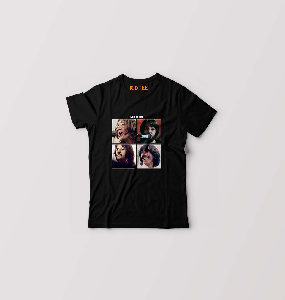 the beatles let it be Kids T-Shirt for Boy/Girl-Black-Ektarfa.online