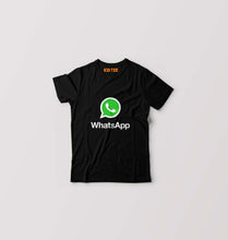 Load image into Gallery viewer, WhatsApp T-Shirt for Boy/Girl-Black-Ektarfa.online
