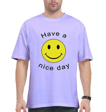 Load image into Gallery viewer, Nice Day Emoji Oversized T-Shirt for Men-Lavender-Ektarfa.online
