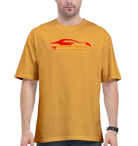 hotwheelz Oversized T-Shirt for Men-Golden Yellow-Ektarfa.online