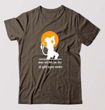 Load image into Gallery viewer, hanuman T-Shirt for Men-Olive Green-Ektarfa.online
