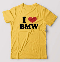 Load image into Gallery viewer, I LOVE BMW T-Shirt for Men-Golden Yellow-Ektarfa.online
