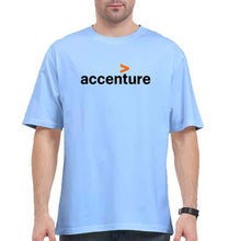 Load image into Gallery viewer, Accenture Oversized T-Shirt for Men-Baby Blue-Ektarfa.online
