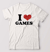 Load image into Gallery viewer, I LOVE GAMES T-Shirt for Men-White-Ektarfa.online
