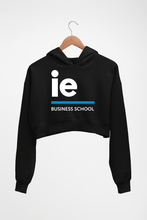 Load image into Gallery viewer, IE University Crop HOODIE FOR WOMEN-Black-Ektarfa.online
