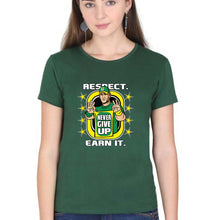 Load image into Gallery viewer, john cena never give up T-Shirt for Women-Dark Green-Ektarfa.online
