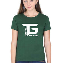 Load image into Gallery viewer, Techno Gamer T-Shirt for Women-Dark Green-Ektarfa.online
