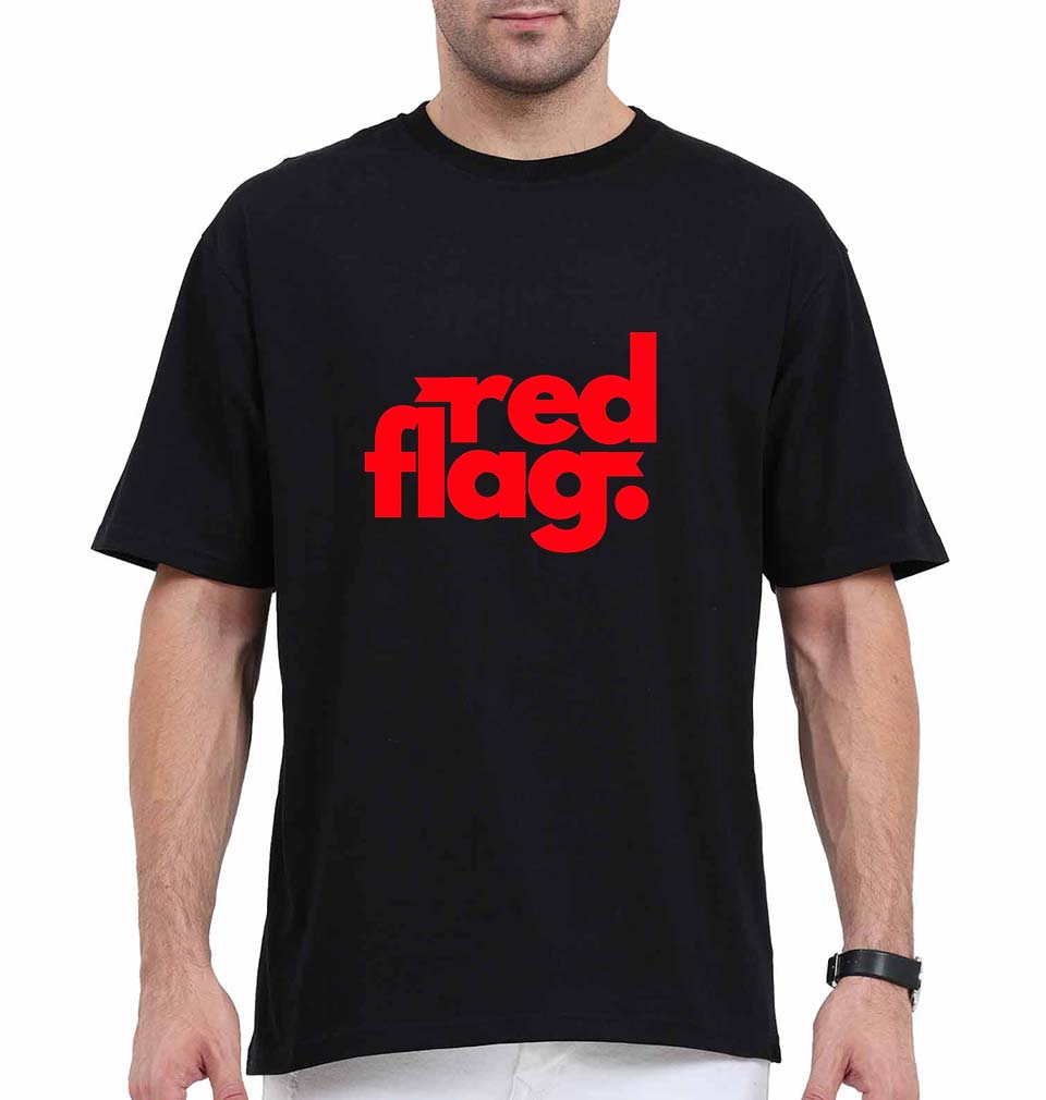 Red Flag Oversized T-Shirt for Men