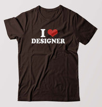 Load image into Gallery viewer, I LOVE DESIGNER T-Shirt for Men-Coffee Brown-Ektarfa.online

